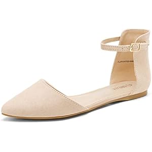 DREAM PAIRS Flapointed Women's Casual D'Orsay Pointed Plain Ballet Comfort Soft Slip On Flats Shoes 5 Black/Pu