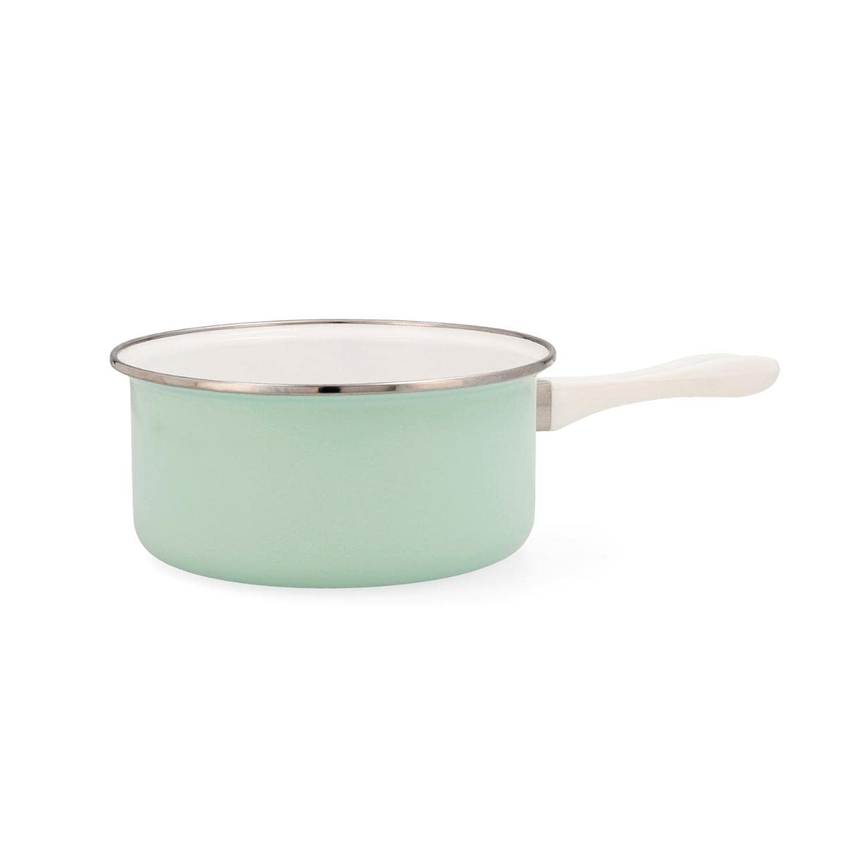 Quid Cocco Enamel Steel Saucepan 18 cm – 1.4 litres Carbonated Steel Suitable for Electric Ceramic Non-Stick