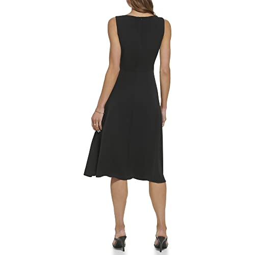 Image of DKNY Women's Sleeveless Side Drape Midi Dress