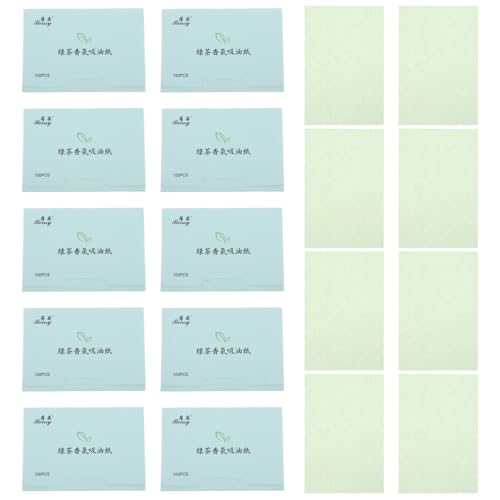 TOVINANNA Leaves Oil Blotting Sheets for Face 100 Sheets Per Box 10 Boxes Set Oily Skin Care