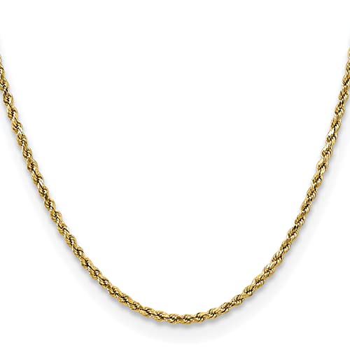 IceCarats 14K Solid Yellow Gold 2.5mm Rope Chain Twisted Link Necklace3