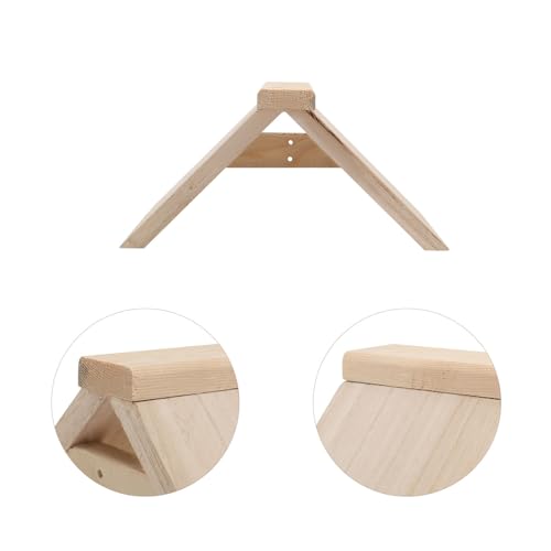 Image of POPETPOP Dove Rest Stand : 2Pcs Wooden Pigeon Perch Bird Perch Stand for Pigeons Doves Parrots - Easy to Install, 8.65X4.72X4.72in