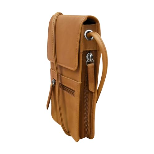 Image of ili New York 6827 Genuine Leather Crossbody Organizer with RFID Blocking Lining | Genuine Leather
