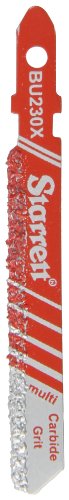 Starrett BU230X Multi Purpose Carbide Grit Jig Saw Blade, Pack of 5, Red
