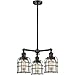 Innovations Lighting 207-BK-G58-CE-LED Small Bell Cage 3 Light Chandelier Part of The Franklin Restoration Collection