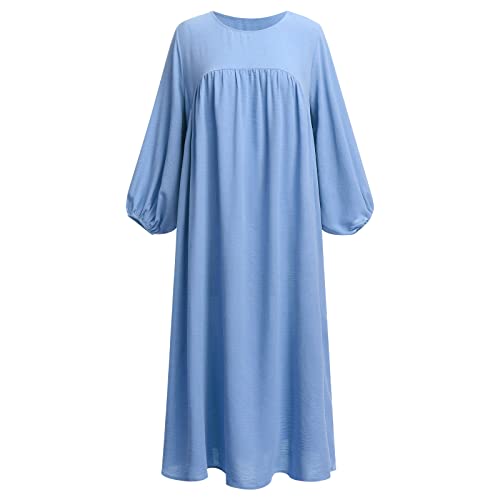 Abaya Dubaï bleu M robe de prière ample pour vos moments de sérénité