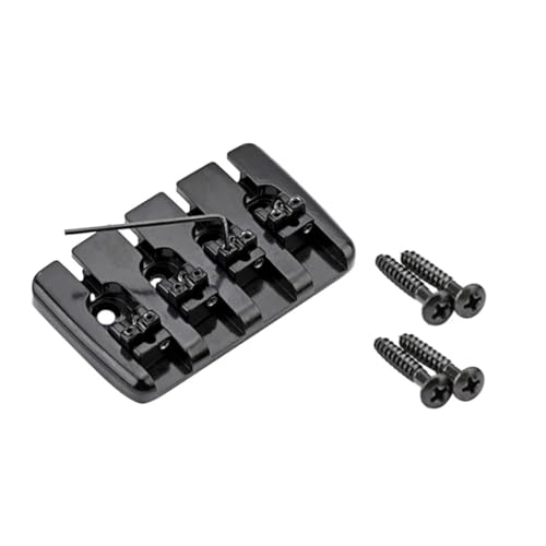 Totority Adjustable Metal Bass Bridge Saddle Sound Quality Improvement for Bass Guitars