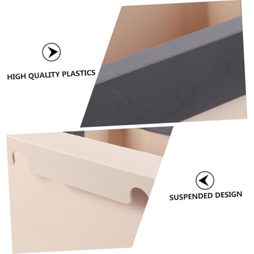 Cubo de basura colgante plegable para cocina beige miniatura 3