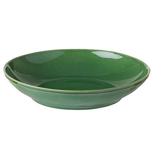 Casafina Ceramic Stoneware 13'' Pasta Serving Bowl - Fontana Collection, Forest Green | Microwave & Dishwasher Safe Dinnerware | Food Safe Glazing | Restaurant Quality Tableware