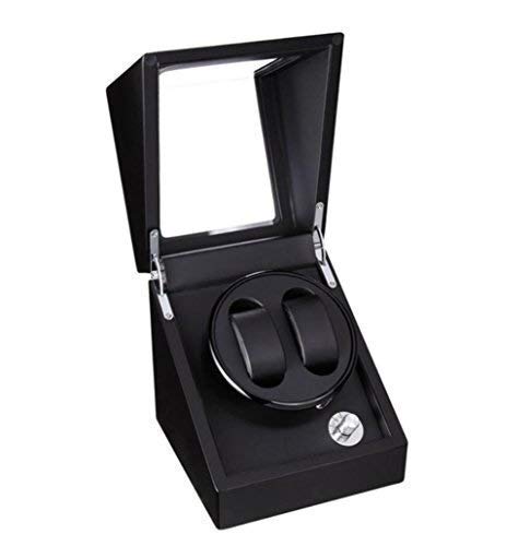 Estuche rotor de relojes automáticos con acabado piano de alta gama y espacio para 2 piezas