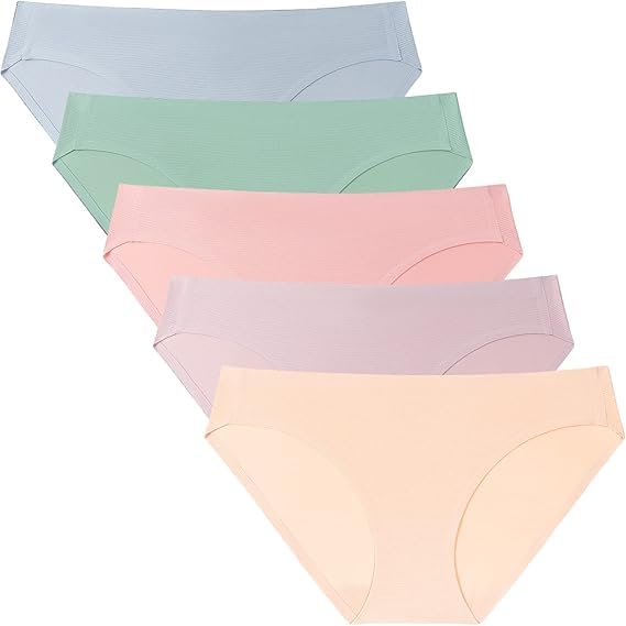 SunFlux® Seamless Underwear for Women No Show Panties Invisibles Briefs Soft Stretch Underwears 5 Pack-picture-12