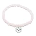 Produktbild Perlen Armband in zart Rosa mit Baby-Füßchen Anhänger in Silber von SelfmadeJewelry - Handmade Armkettchen aus Glasperlen