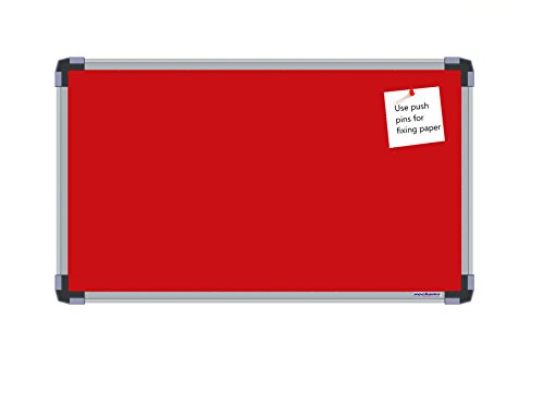 Image of Nechams Fabric Notice Board /Pin-up Board /Bulletin Board /Soft Board for Office, School and Home - Hexa-Lite Series (Red 3x2ft / 90x60cm)(Pack of 4)