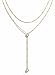 iF YOU Lariat Gold Long Necklaces for Women Trendy, Dainty 14K Gold Plated Drop Chain Necklace, Layered Rosary Beaded Y Necklaces Simple Fashion Jewelry Gifts (Bead CZ layered necklace-GLD)