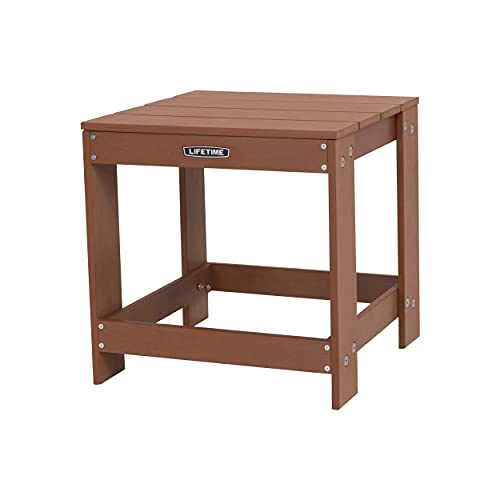 Image of LIFETIME Adirondack Table | Elegant & Compact Side Table for Bedroom & Patio Use | Durable Indoor & Outdoor Accent Table | Weather-Resistant Stylish Design | Easy Assembly & Lightweight