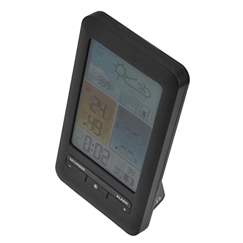 Termómetro higrómetro digital y reloj meteorológico interior exterior 4