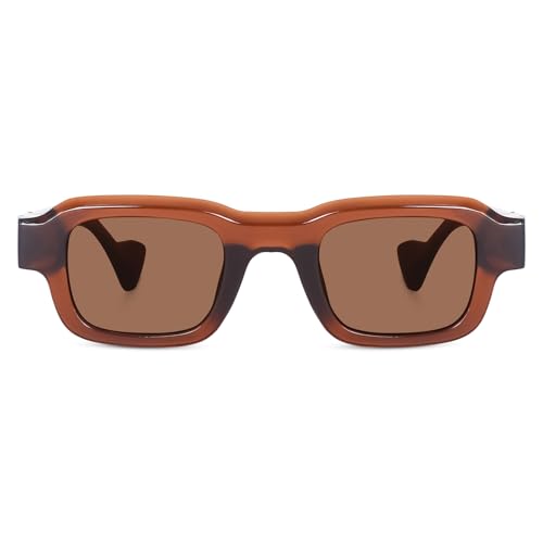 Image of Peter Jones Lenses Unisex Broad Frame Square UV /UB Protected Non-Polarized Sunglasses Medium (3809)