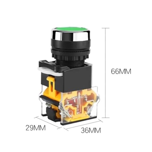 Bouton-poussoir LA38 22mm 1NO 1NC interrupteur instantané LED - 7