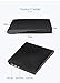 Slim External CD DVD Drive,USB 3.0 Lightscribe DVD Burner Type-C Portable CD DVD +/- RW Rewriter Burner Reader Compatible with Laptop Desktop PC Windows Linux Apple Mac OS(Black)