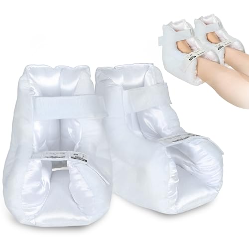 Image of 2 Pcs - Single Person Use -Heel Protectors for Pressure Sores & Foot Pain Relief, Open Heel Design,Reusable Foot Pillow for Bed Sores, Ulcers & Injury (Universal Fit)