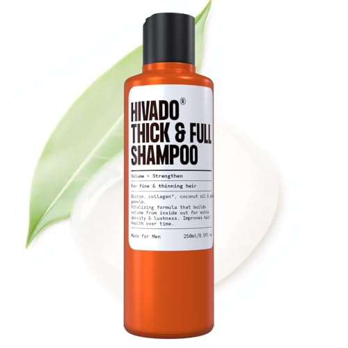 HIVADO Thick & Full Shampoo – Thinning And Limp Hair – Density And Lushness – Strengthen Root To Tip – Strong Hair – NON-TOXIC for men – 250ml