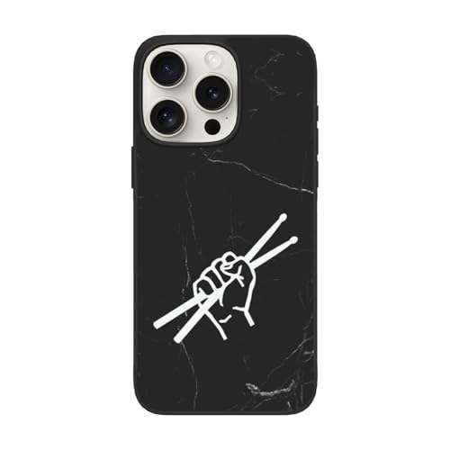 Funda Resistente Drumsticks para iPhone 15 Pro Negro miniatura 2