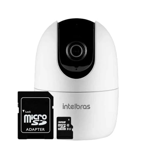 Câmera Intelbras iM4 C Wi-Fi Full HD 360° Função Babá Eletrônica Visão Noturna de 10 metros Compatível Alexa + Cartão De Memória 32gb