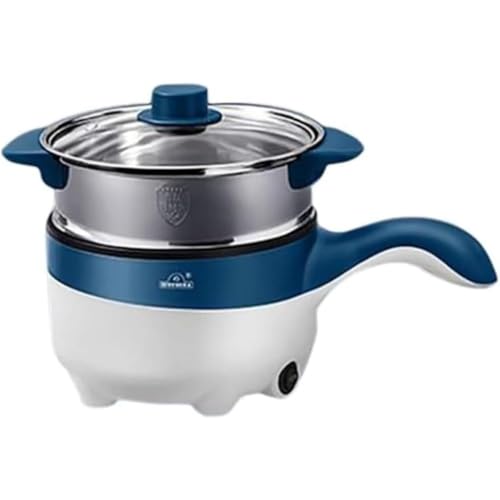 Joxoilso車載炊飯器電気フライパン2L多機能12/24v 炒める・温かい料理・蒸す・煮る電気鍋、自動オフ機能 アウトドア・車中泊に便利 (24 Vトラック,ブラウン) (12v家族の車,ダークブルー)