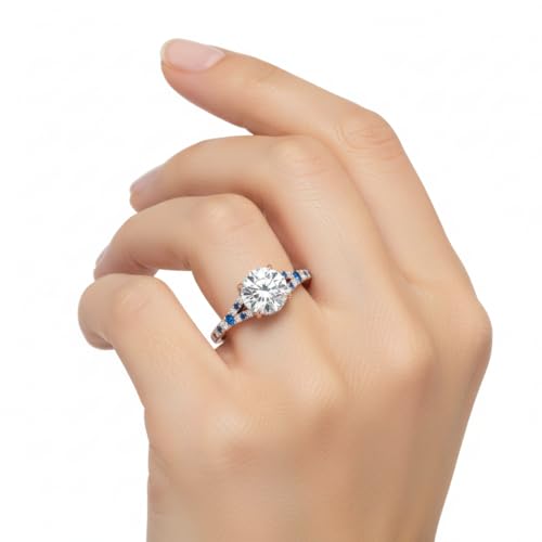 Image of Choose Your Gemstone Round Split Halo Pave Diamond CZ Ring Rose Gold Plated Round Shape Halo Engagement Rings Matching Jewelry Wedding Jewelry Easy to Wear Gifts US Size 4 to 12