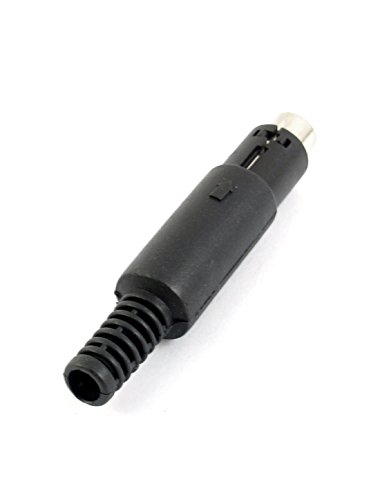 Adaptador uxcell DIN Mini 7 Pines Macho Negro miniatura 3