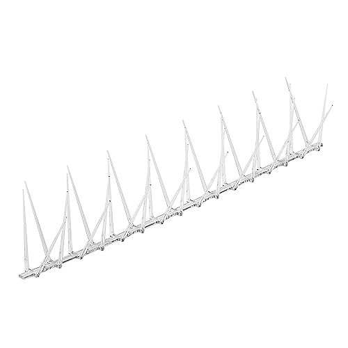 Bird B Gone - EnviroSpike Plastic Anti Bird Spikes (24' Kit) - Humane Deterrent - Stops Pigeons & Birds from Roosting - UV-Stabilized Polycarbonate - for Rooftops, Ledges, Fences, Etc - Made in USA
