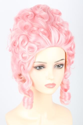 Perruque de Costume Rose 18ème Siècle Confortable Sans Chaleur - 2