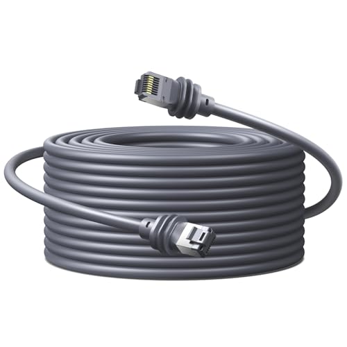 UGREEN Starlink Cable 150FT, Compatible with Starlink Standard Generation 3/ Mini, Cat 6 5Gbps 250MHz High Speed, IP67 Waterproof, 26AWG, UL CMX/CMR/EU CPR Standards, Durable, Grey
