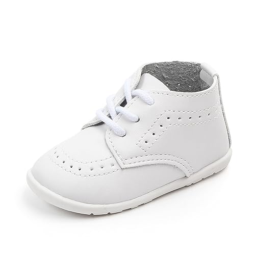 Baby Boy Girl Shoes Non-Slip Rubber Sole High-Top PU Leather Sneaker Infant First Walking Shoes Flat Shoes