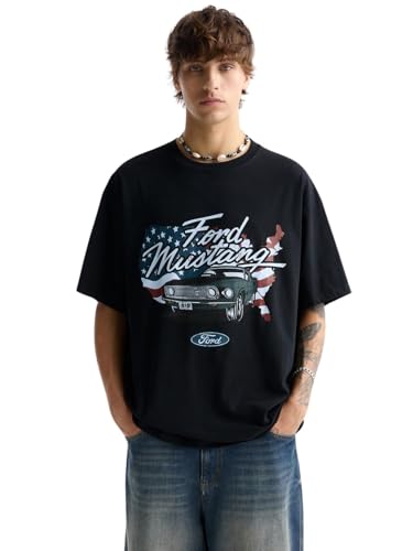 Image of GRECIILOOKS Men's Cotton Blend Oversized Fit T-Shirt Half Sleeve Oversized Round Neck Longline Drop Shoulder | Colorful Printed Men t-Shirt