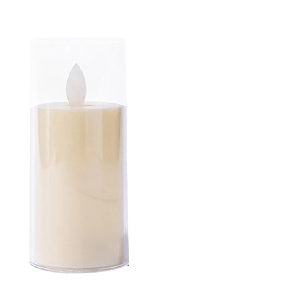 TANGSIYANG Led Candles LED Candles Light Flameless Flickering Tealight Candle Lamp Decorative Decoration(5x15cm)