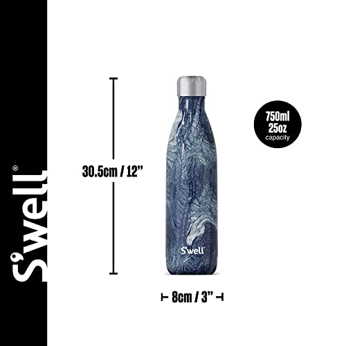 S'well Stainless Steel Reusable Water Bottle, 750ml, Azurite Marble - Image 2