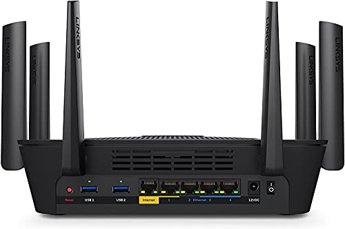 image for Linksys WiFi 5 Router, Tri-Band, 3,500 Sq. ft Coverage, 25+ Devices, S