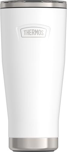 Image of THERMOS ICON SERIES, Stainless Steel Tumbler with Slide Lock, 18 Ounce, White