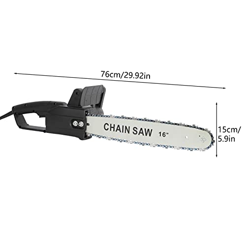 16 Inch Ac Power Handheld Electric Chainsaw, 110V 2.6Kw High Power Chain Saws For Tree Trimming Wood Cutting A #TOP7