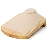 DXBO Schmuckständer Halskette Schmuck Staffelei Ständer Holzturm Gestell Mikrofaser Leichte und tragbare Aufbewahrungsbox (Color : Black) (Color : Beige)