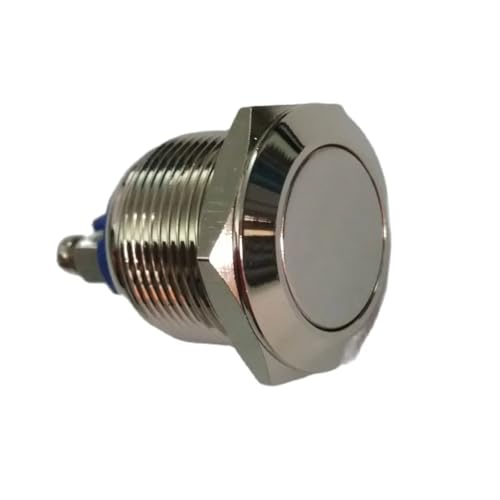 Interruptor eléctrico momentáneo de latón de 19 mm ideal para domótica y timbres