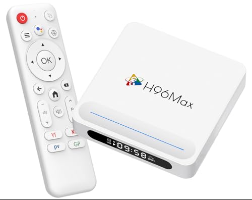 LEFFOT H618 Plus Android 14.0 TV Box 2025, 4GB RAM 128GB ROM, 4K Ultra HD Box Android TV per Home TV streaming, Supporto Controllo Vocale, 2.4G & 5G WiFi 6, BT 5.4, Allwinner H618 Quad Core A53