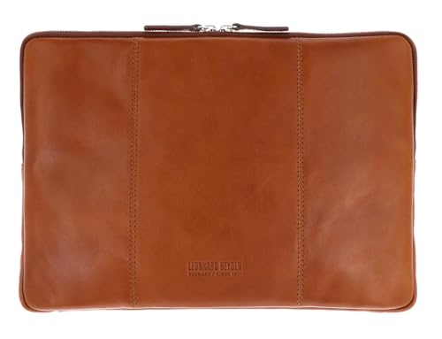 Serviette ordinateur cuir Cambridge protège PC portable antichoc brun - 3