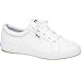 Keds Center Lace Up, Sneaker Womens, White Leather, 8.5 Medium