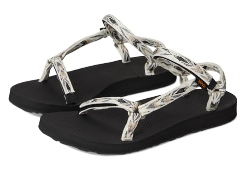 Teva Women's Original Universal Slim Sport Sandal, Archive Wings White/Black, 8