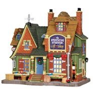 LemaxVillage Collection Christmas Village Building, Porcelain Lighted House the Stocking Stuffer Gift Shop with 6 Foot Cord