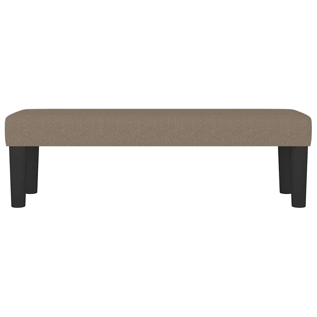Ławka do siedzenia w kolorze szarobrązowym (taupe), 100 x 30 x 30 cm, wykonana z wytrzymałego materiału, wyściełana pianką dla wygodnego siedzenia, wielofunkcyjna jako dodatkowe siedzisko