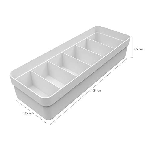 Kit 4 Colmeias Organizadoras Organizador de Gaveta Logic Branco