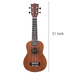 Ukulélé, 21 Pouces Sapele Ukulele 4 Cordes Hawaii Guitare Instrument de Musique (trou sonore tournesol) - Les Beatles, Paul McCartney, John Lennon, RIngo Starr, George Harrison Ukulélé, 21 Pouces Sapele Ukulele 4 Cordes Hawaii Guitare Instrument de Musique (trou sonore tournesol) – Image 3